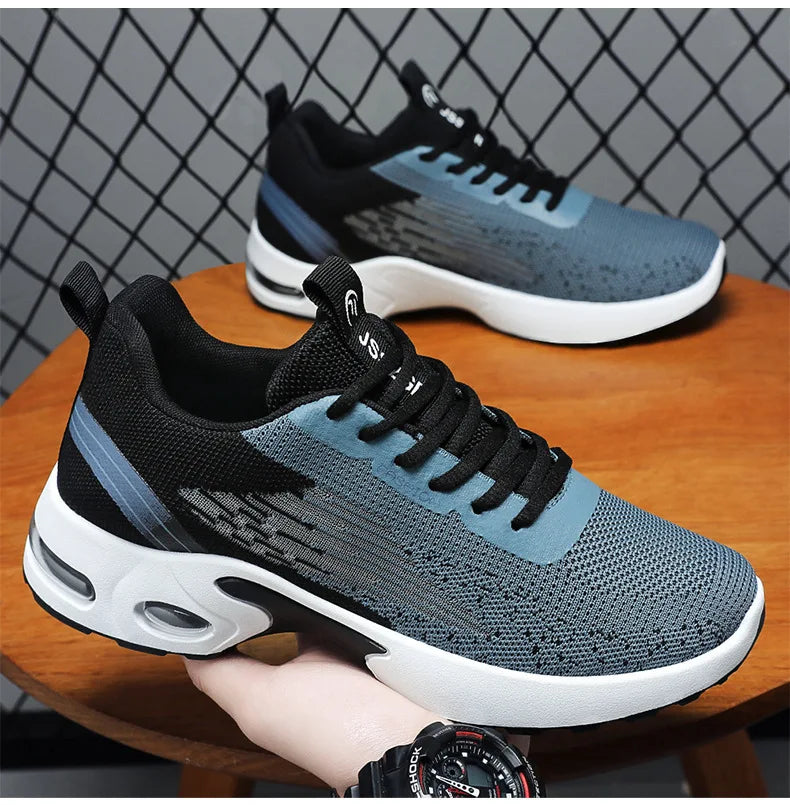 Men's MDNG  Air Mesh Running Sneakers — Breathable Lace-Up Sports Shoes | Lightweight Anti-Odor Casual Trainers for Spring & Autumn
