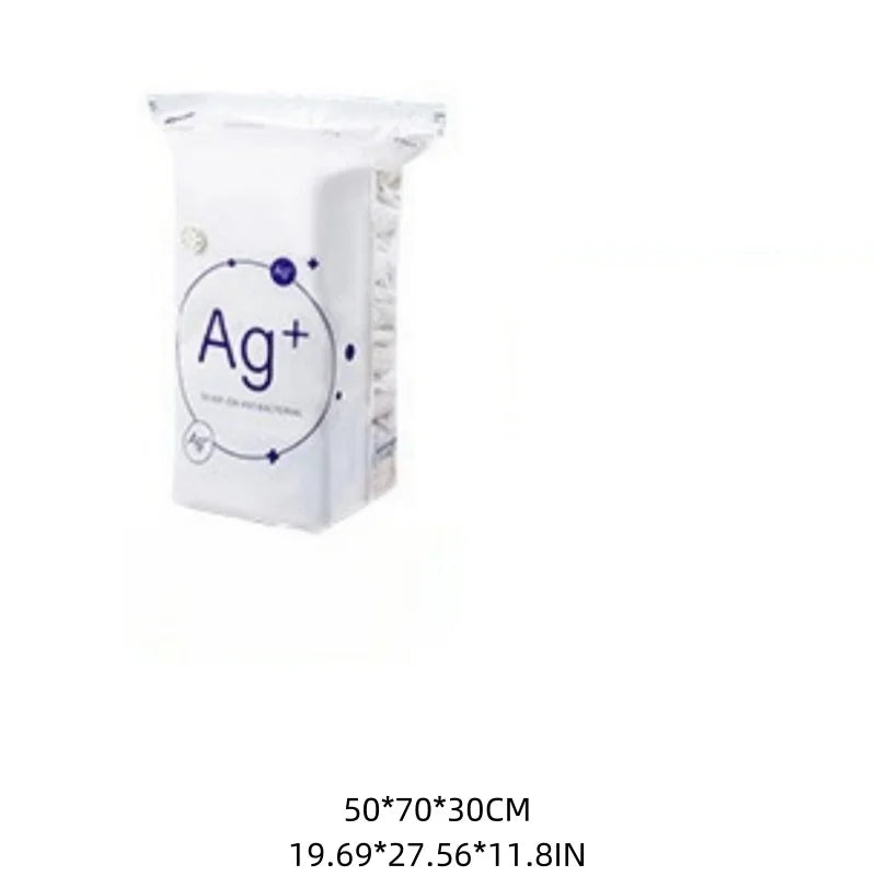 TAILI Antibacterial Vacuum Storage Bags – No-Pump Compression Bags with Ag+ Silver Ion for Clothes & Blankets | Travel & Home Organizer