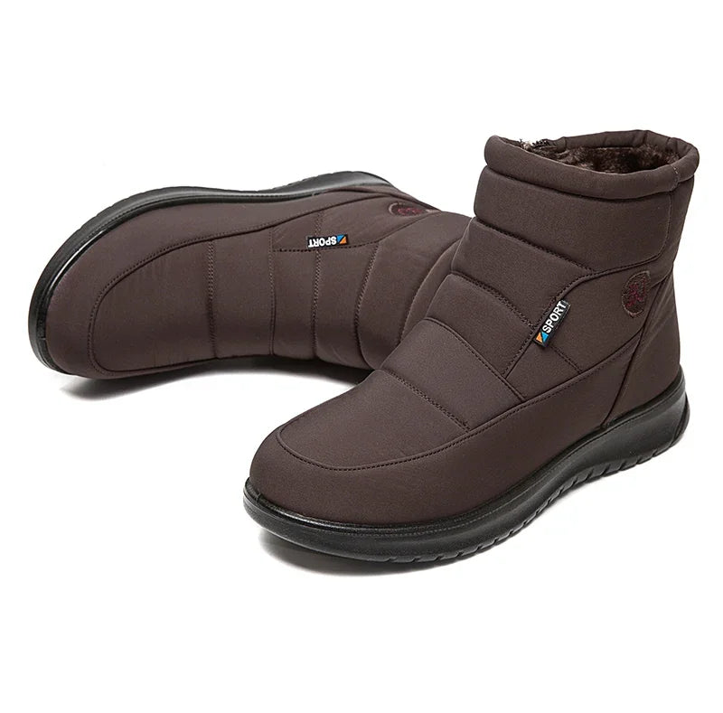 Women's 2024 Waterproof Ankle Snow Boots with Fur