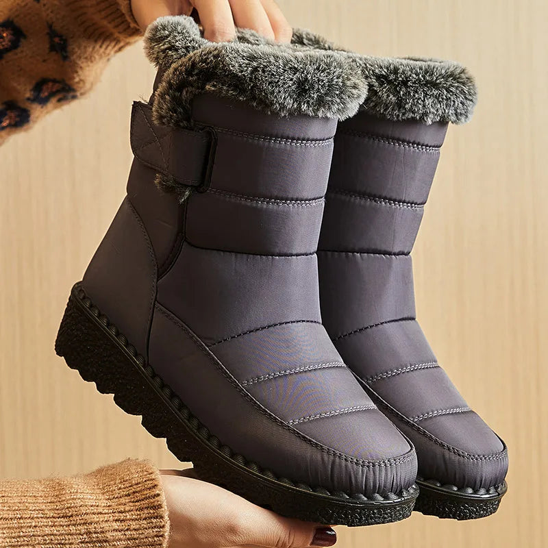 Women's HAJINK Waterproof Winter Ankle Boots with Fur