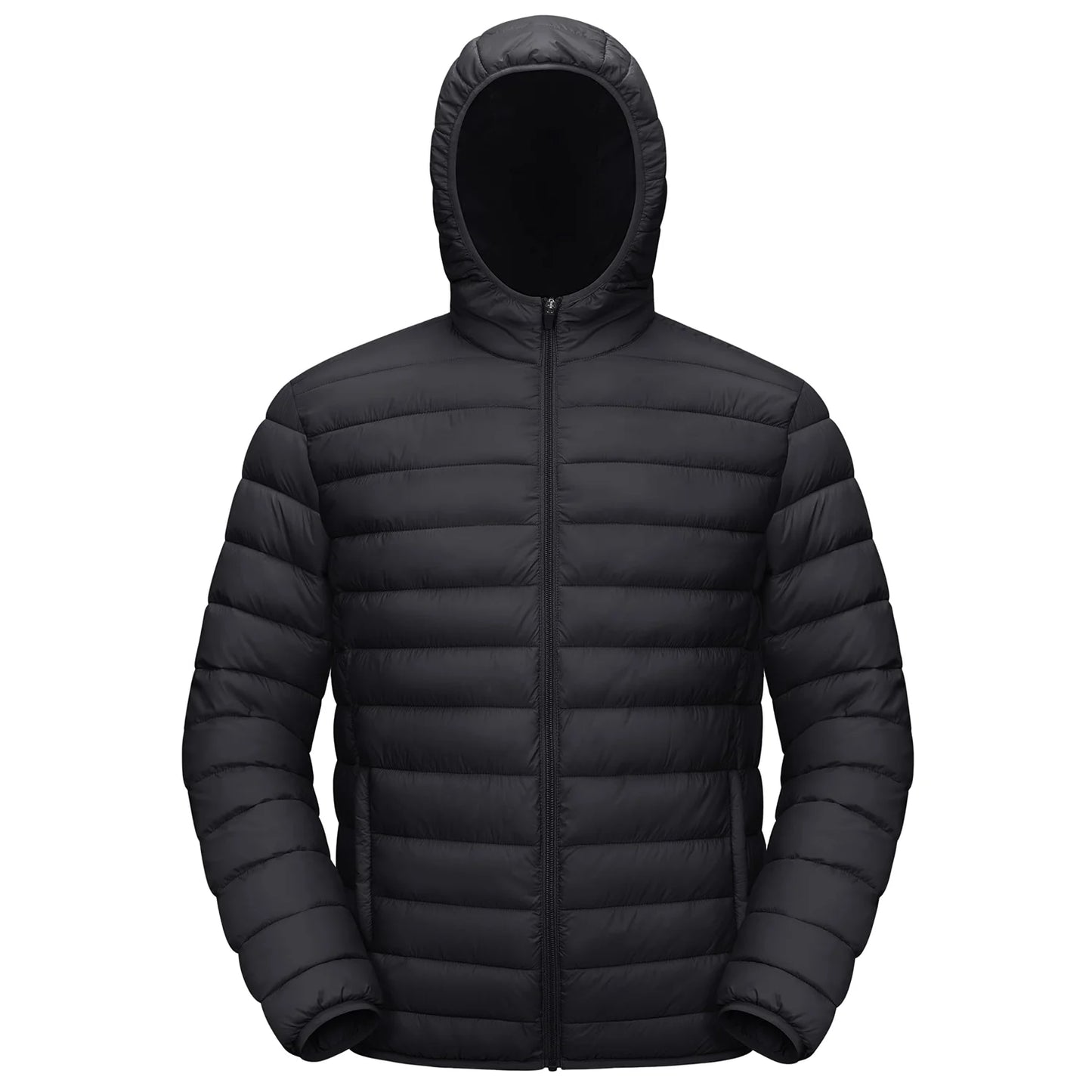Men's TACVASEN Lightweight Water-Repellent Puffer Jacket - Cozy Insulated Hooded Windbreaker for Ultimate Comfort"