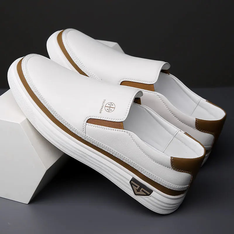 Men's Premium Slip-On Leather Loafers – Lightweight, Breathable & Comfortable for Work or Weekend