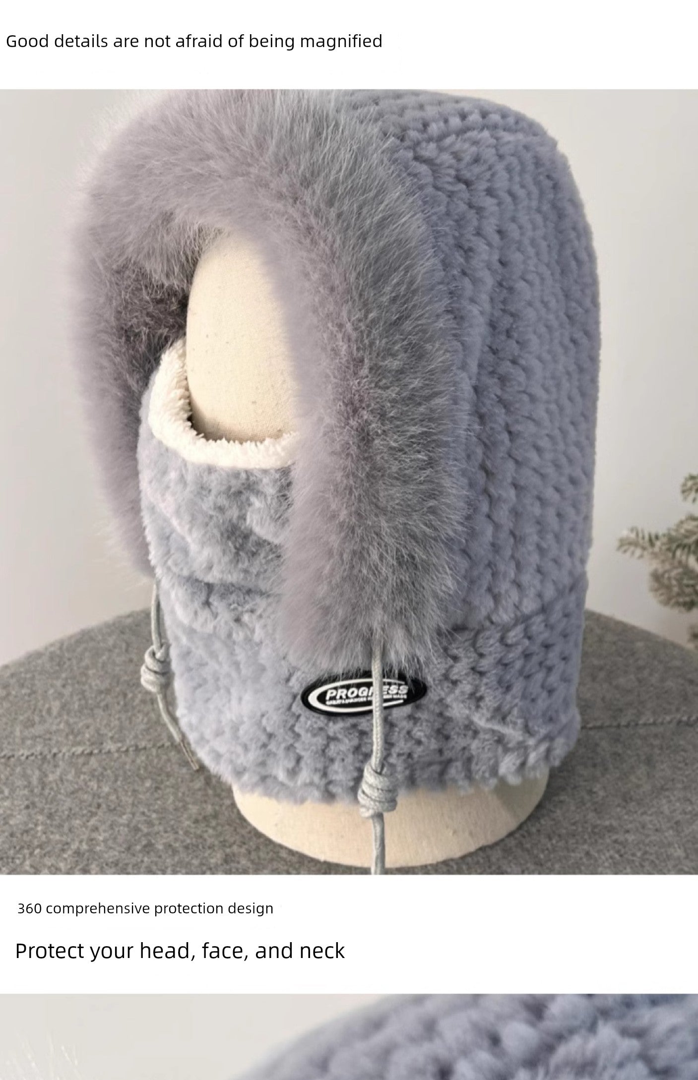 Women's Cozy Plush Winter Hood Scarf Set - All-in-One Hat, Scarf & Gloves | Polyester Cold-Proof Gear