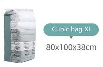 Vacuum Storage Bags for Clothes & Blankets – No-Pump Space-Saving Compression Bags (Travel & Home Organizer)