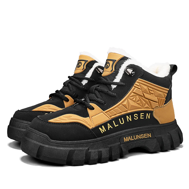 Men's Malunsen Waterproof High-Top Hiking Shoes - Lightweight & Warm