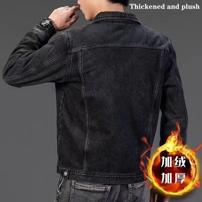 Men's 2024 Plus Size Padded Denim Cotton Jacket - Thicker, Warmer, and Stylish Winter Essential!"