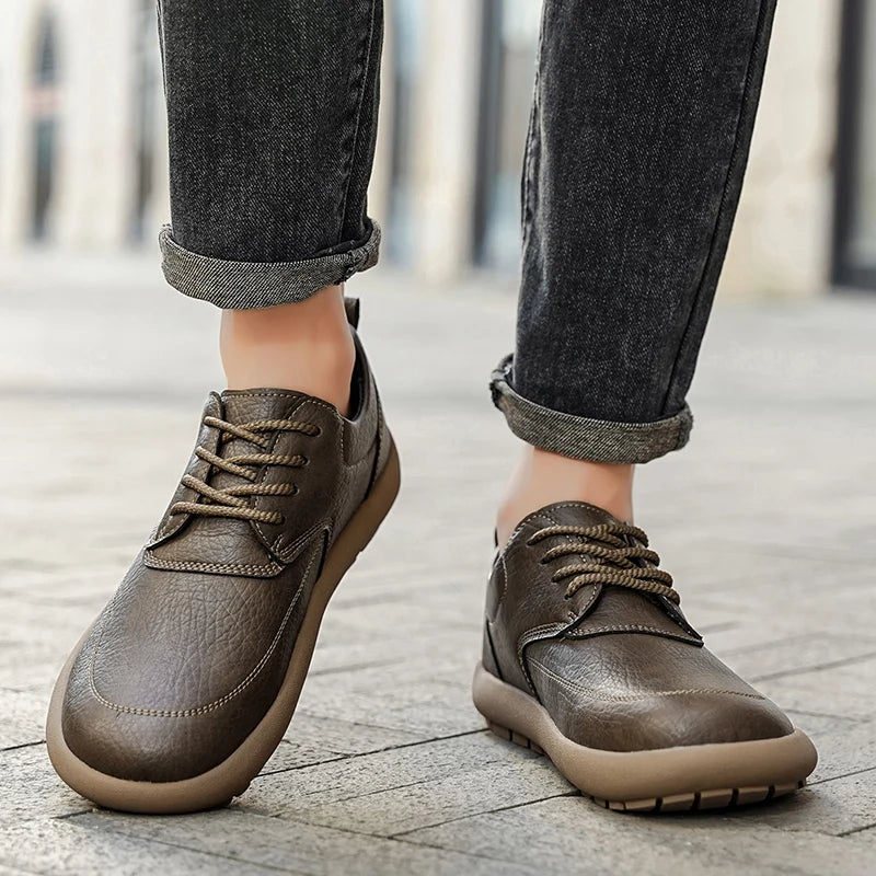 MIXIDELAI Men's Casual Platform Oxford Sneakers | Breathable Lace-Up Comfort Shoes | Spring Autumn
