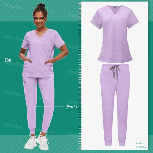 Scrub Sets Uniform Women Joggers Hospital Accessories Medical Surgical