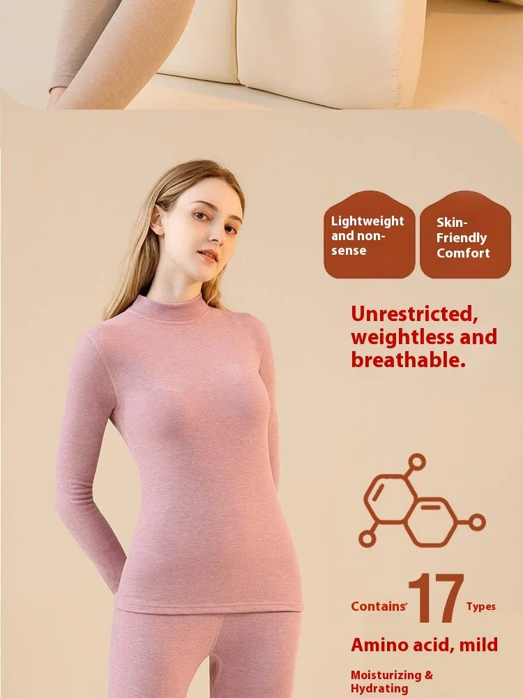 Unisex Premium Thermal Underwear Set - Cashmere Silk Winter Base Layer for Men & Women