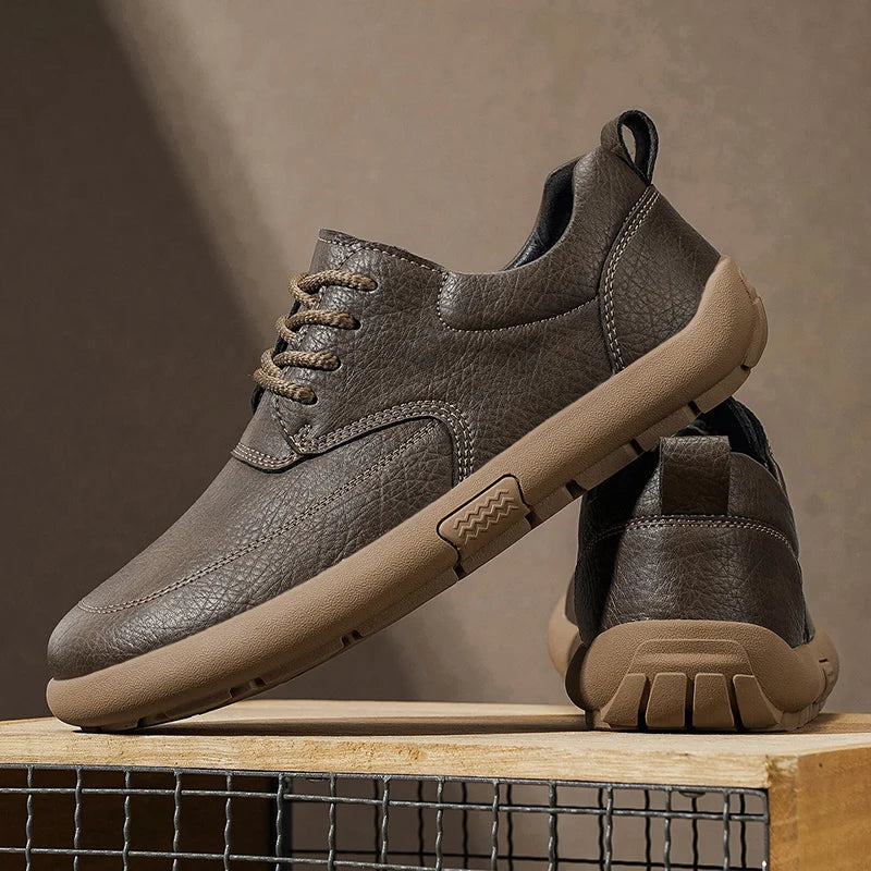 MIXIDELAI Men's Casual Platform Oxford Sneakers | Breathable Lace-Up Comfort Shoes | Spring Autumn