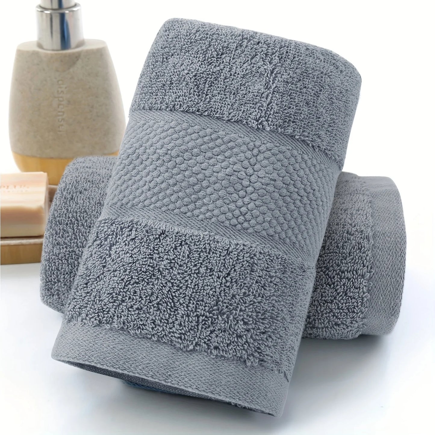 Luxury Cotton Knit Bath Towel - Premium Quick-Dry Spa-Quality Bathroom Towel
