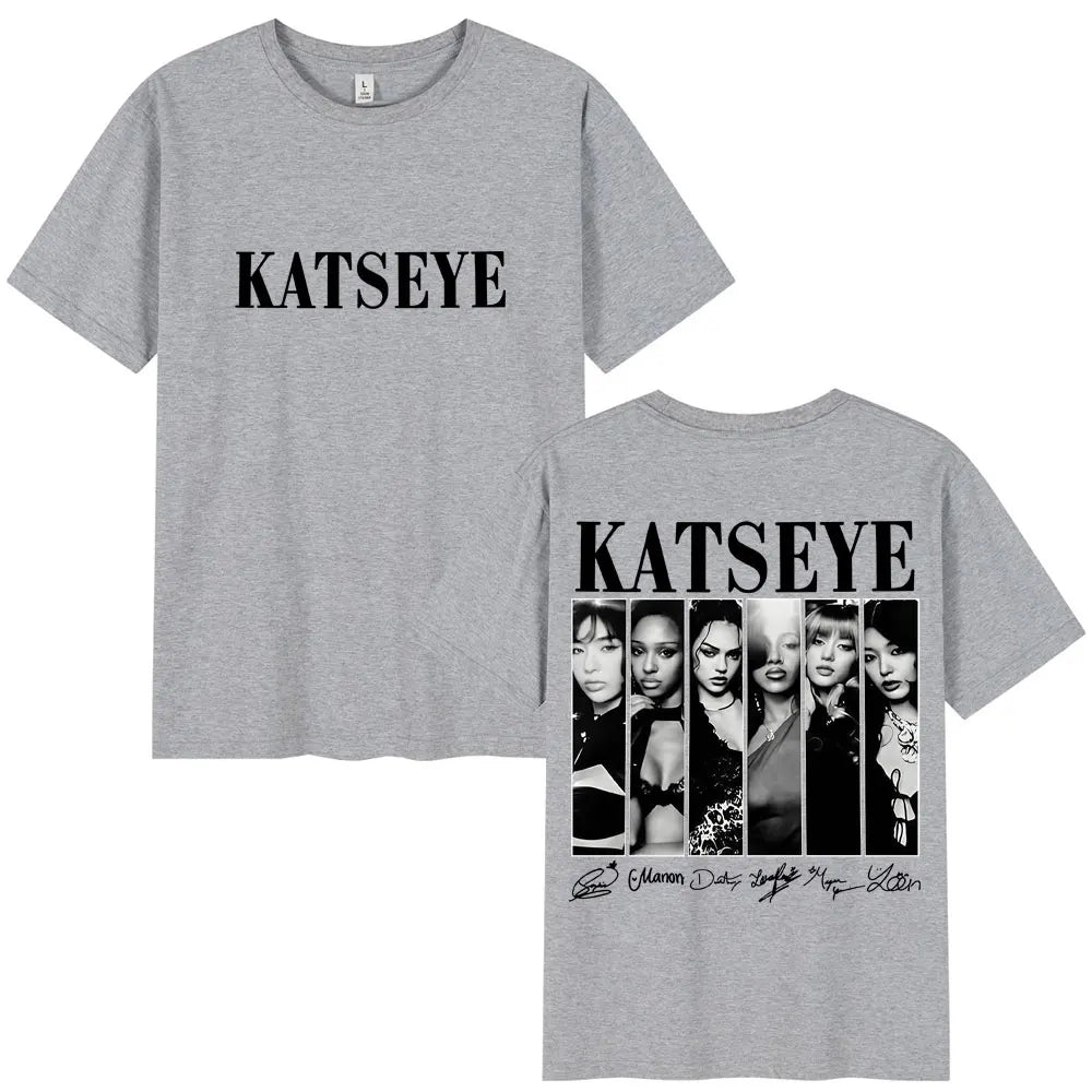 Women's Katseye Graphic Oversized Tee | Cotton Streetwear T-Shirt | Kpop Fan Style.