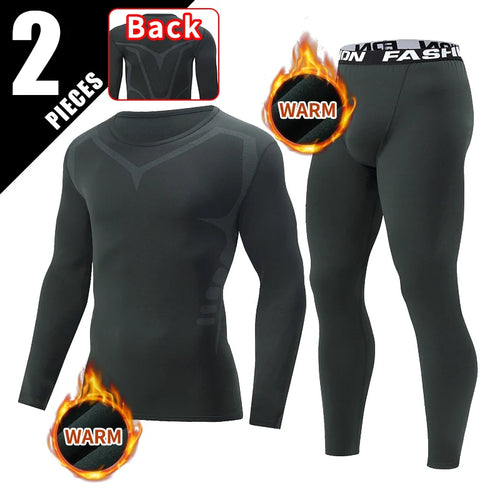 Men's Athletic Thermal Set - 2 Pc Stretch Winter Underwear