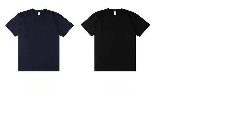 Men's 250g Combed Cotton T-Shirt | Heavyweight Solid Color O-Neck Short Sleeve Tee | Loose Casual Fit | XS–2XL
