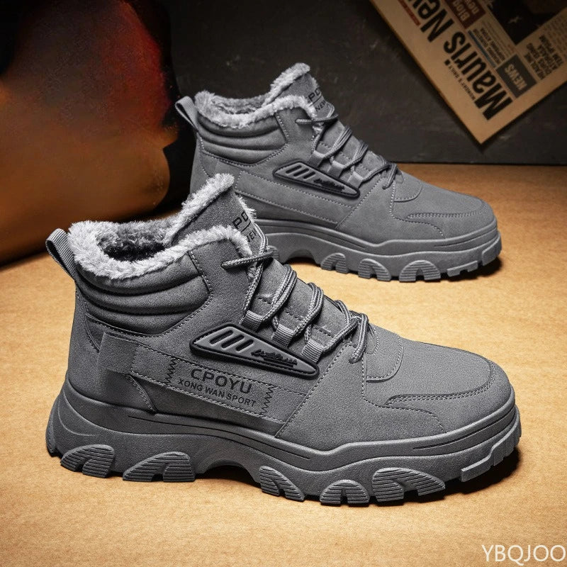 Men's High-Top Cotton Snow Boots - Fashionable & Versatile"