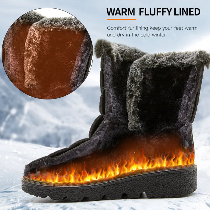 Women's HAJINK Waterproof Winter Ankle Boots with Fur
