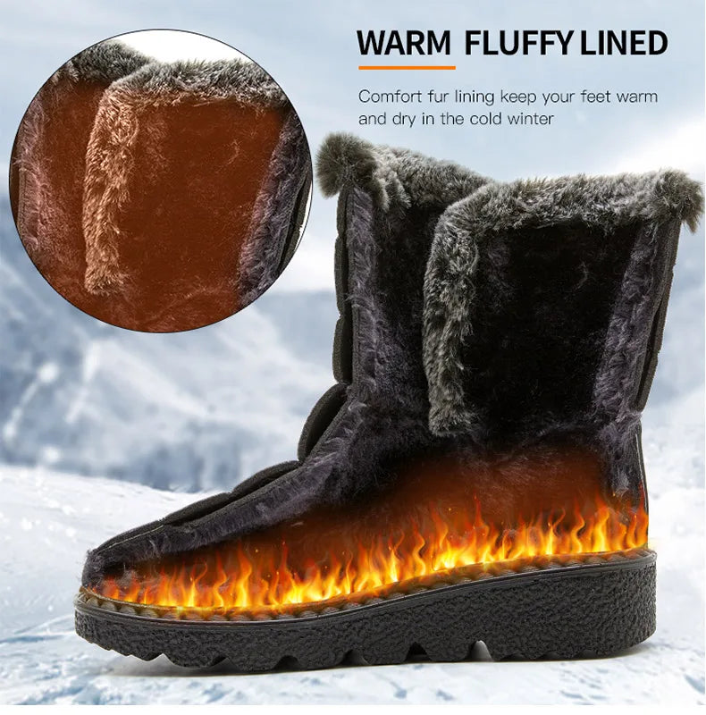 Women's HAJINK Waterproof Winter Ankle Boots with Fur
