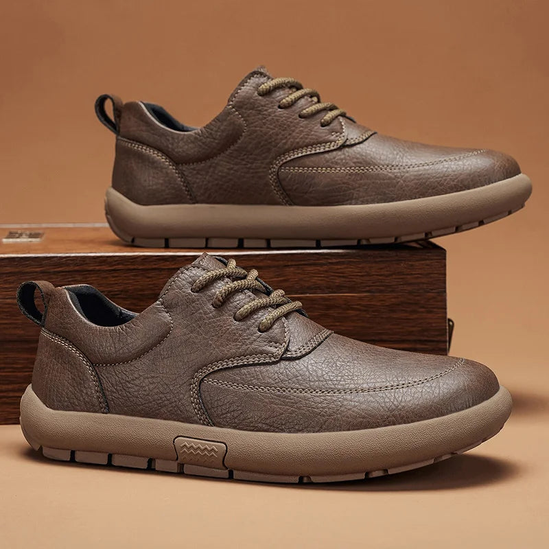 MIXIDELAI Men's Casual Platform Oxford Sneakers | Breathable Lace-Up Comfort Shoes | Spring Autumn