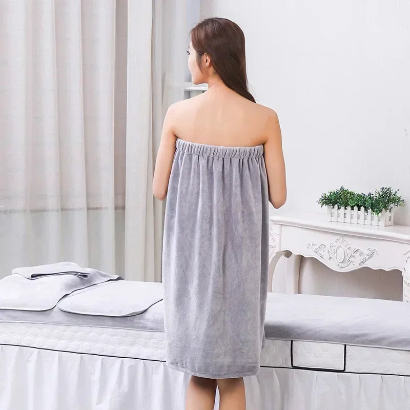 Women's Luxury Wearable Bath Towel Wrap - Quick-Dry Microfiber Spa Skirt