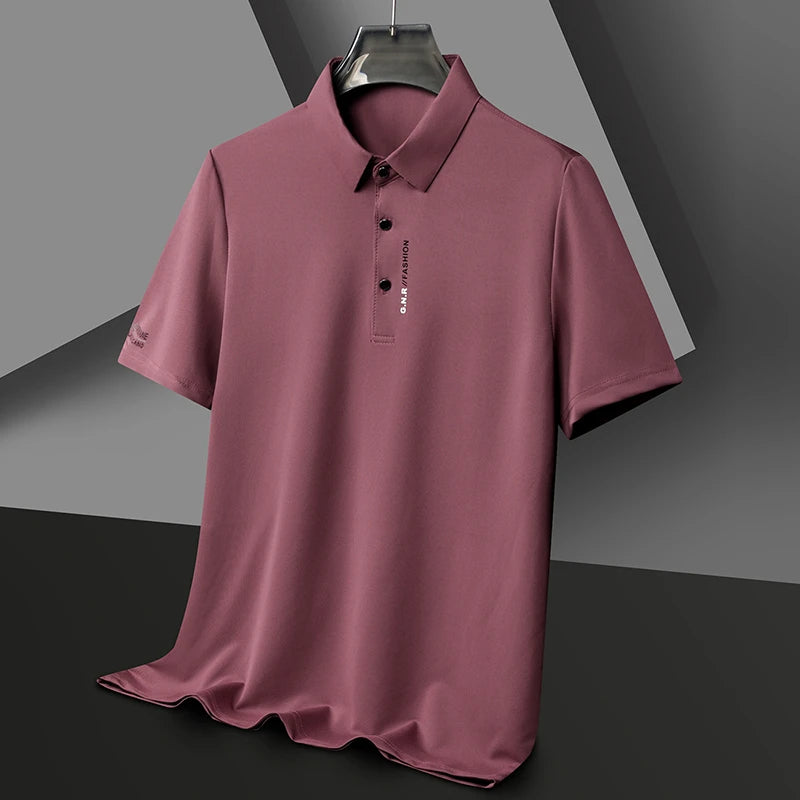 Men's Short Sleeve Polo Shirt – Anti-Wrinkle Casual Business Top, Sizes S–4XL