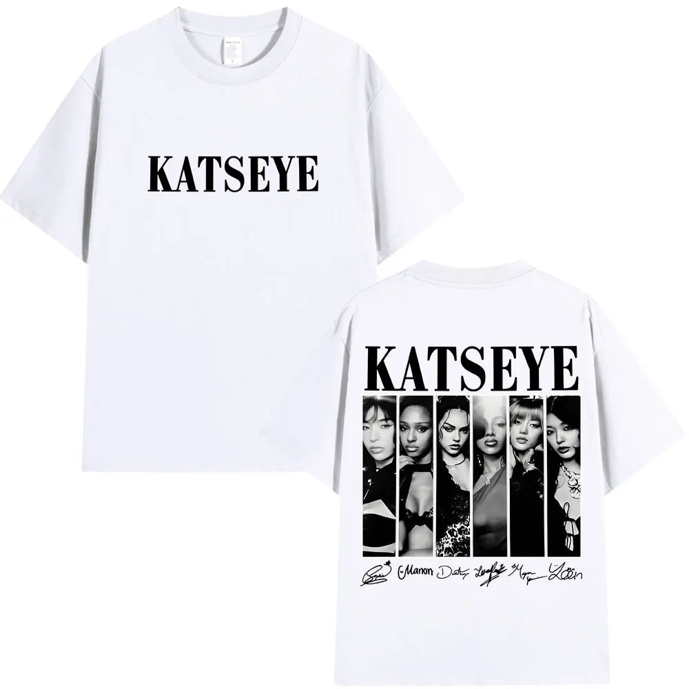 Women's Katseye Graphic Oversized Tee | Cotton Streetwear T-Shirt | Kpop Fan Style.