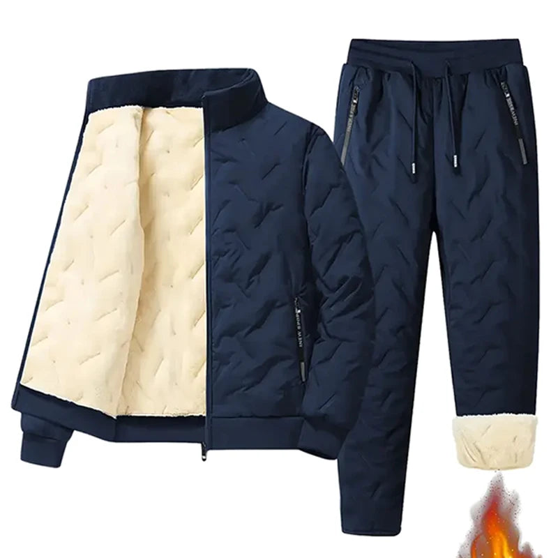 Men's Winter Tracksuit Set - Insulated Jacket & Pants | Warm Athletic Suit