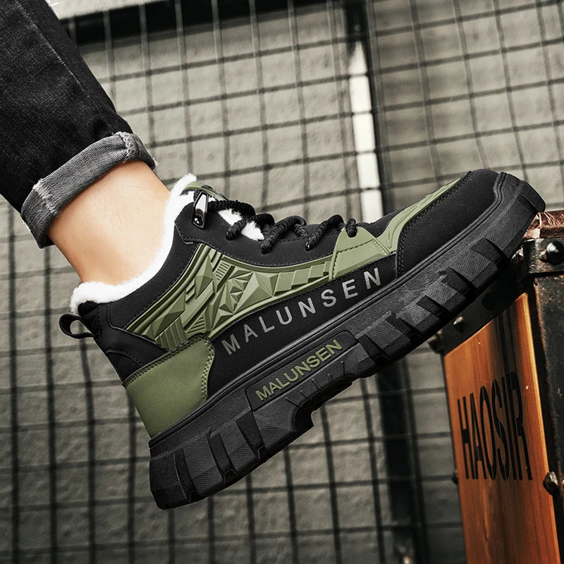 Men's Malunsen Waterproof High-Top Hiking Shoes - Lightweight & Warm