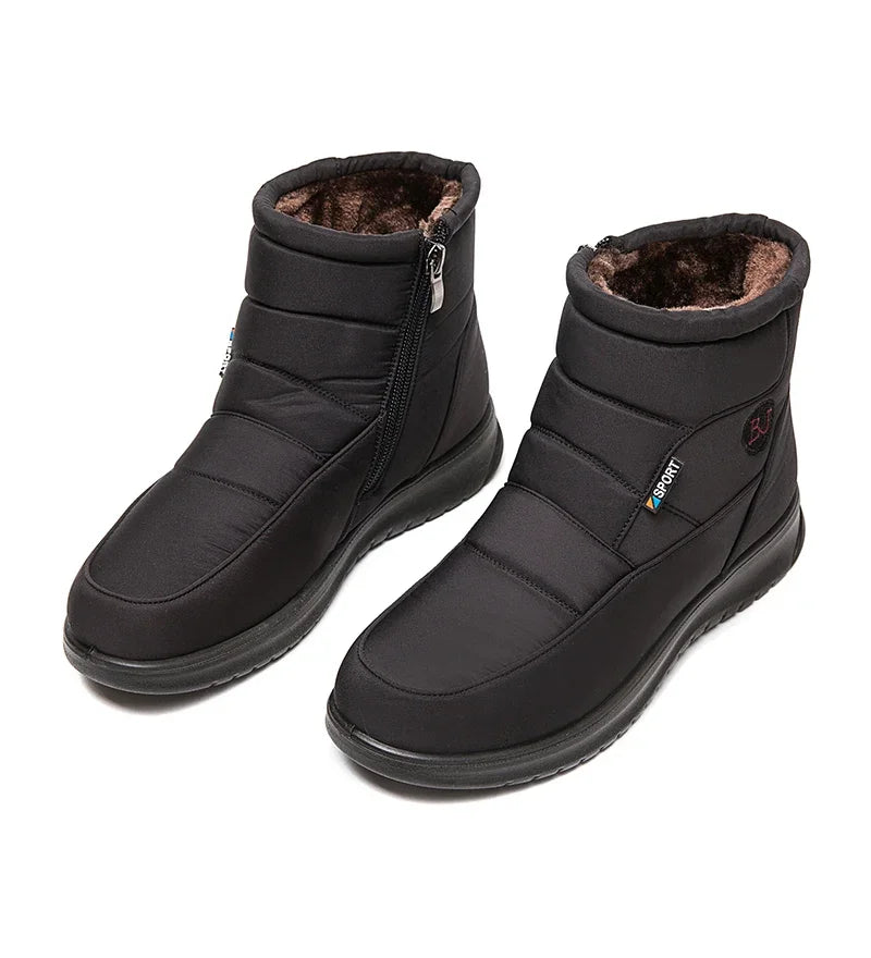 Women's 2024 Waterproof Ankle Snow Boots with Fur