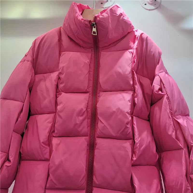 Oceanlove Women's Winter Parka Jacket – Stand Collar Warm Thick Coat, Autumn/Winter Solid Broadcloth, Office & Casual Style