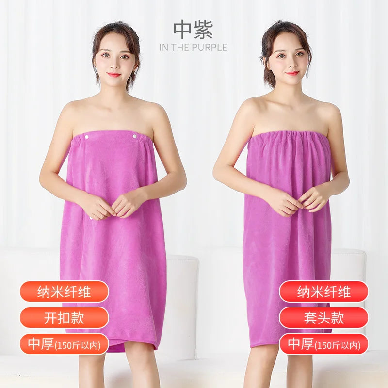 Women's Versatile Microfiber Bath Wrap - Premium Soft Handmade Towel for Spa, Salon, Sauna & Home