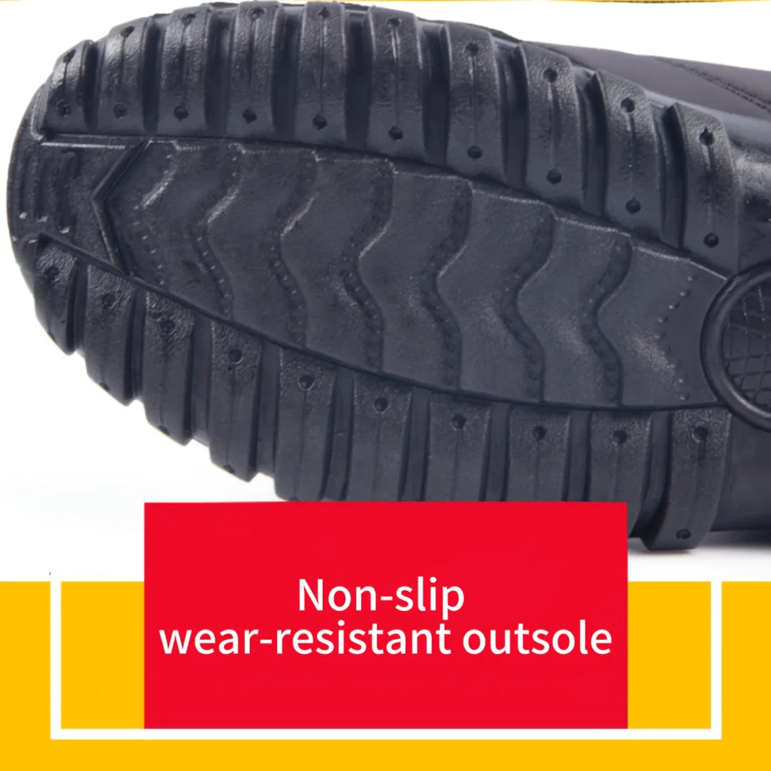 Men's Waterproof Winter Snow Boots – Faux Wool Lined Mid-Calf Zip Ankle Boot | Sizes 6.5–12