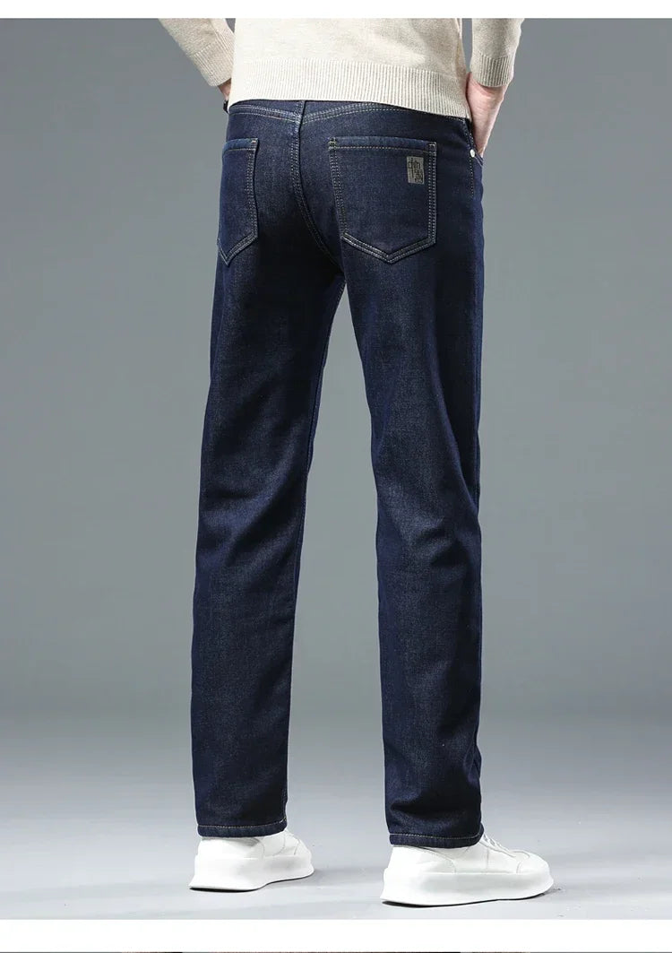 Men's 2023 Winter Fleece Jeans: Warm, Stylish & Versatile.