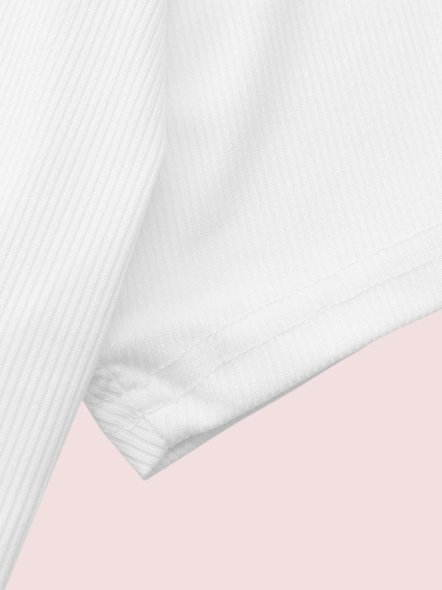 Women's Ribbed Crop Top | Short Sleeve Stretch Tee | Y2K Casual Summer Streetwear