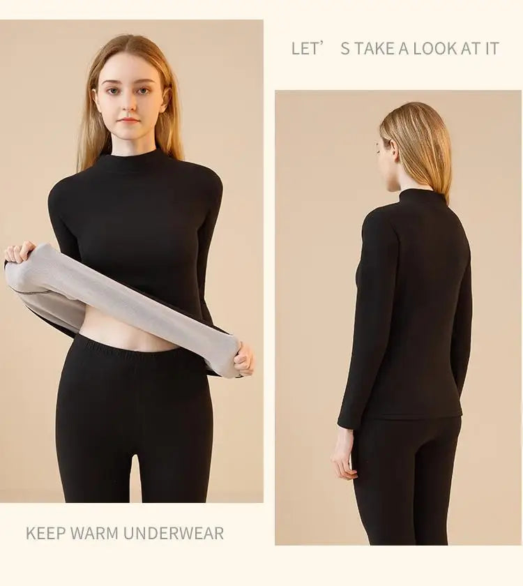 Unisex Premium Thermal Underwear Set - Cashmere Silk Winter Base Layer for Men & Women