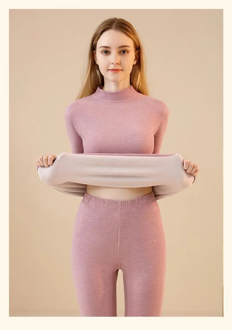 Unisex Premium Thermal Underwear Set - Cashmere Silk Winter Base Layer for Men & Women