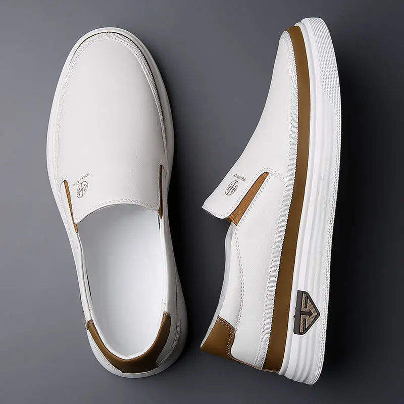 Men's Premium Slip-On Leather Loafers – Lightweight, Breathable & Comfortable for Work or Weekend