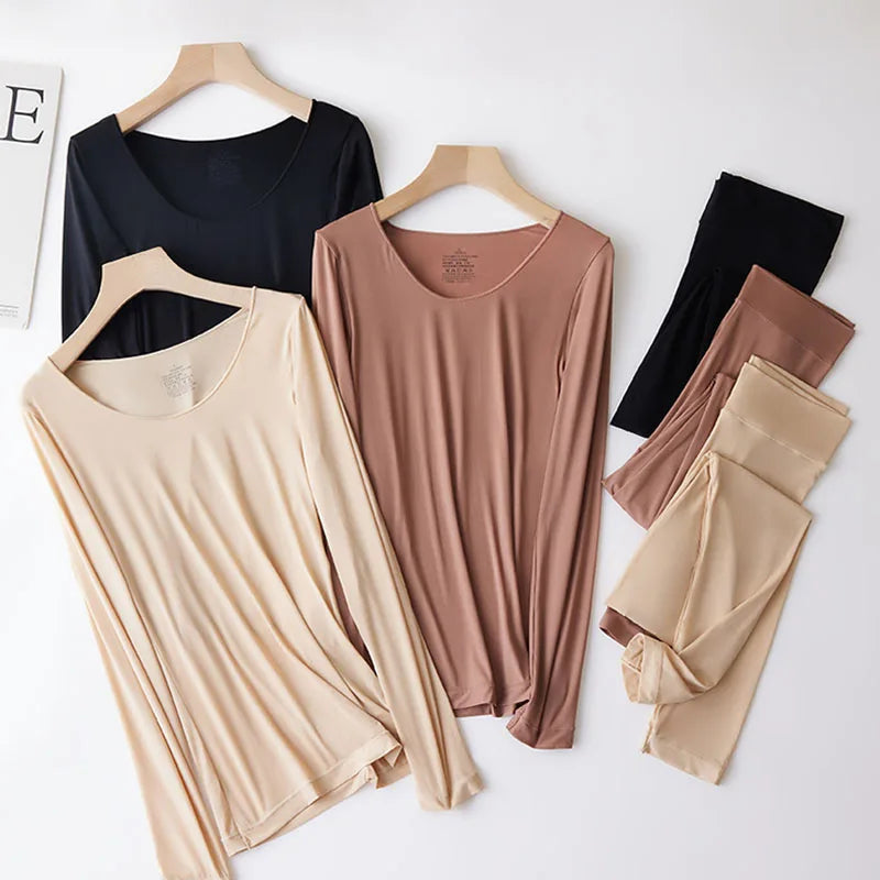 Women's Thermal Underwear Winter Autumn Long Sleeves Bottoming Shirt