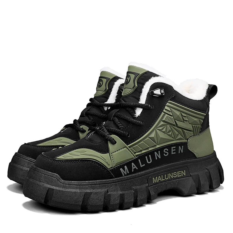 Men's Malunsen Waterproof High-Top Hiking Shoes - Lightweight & Warm