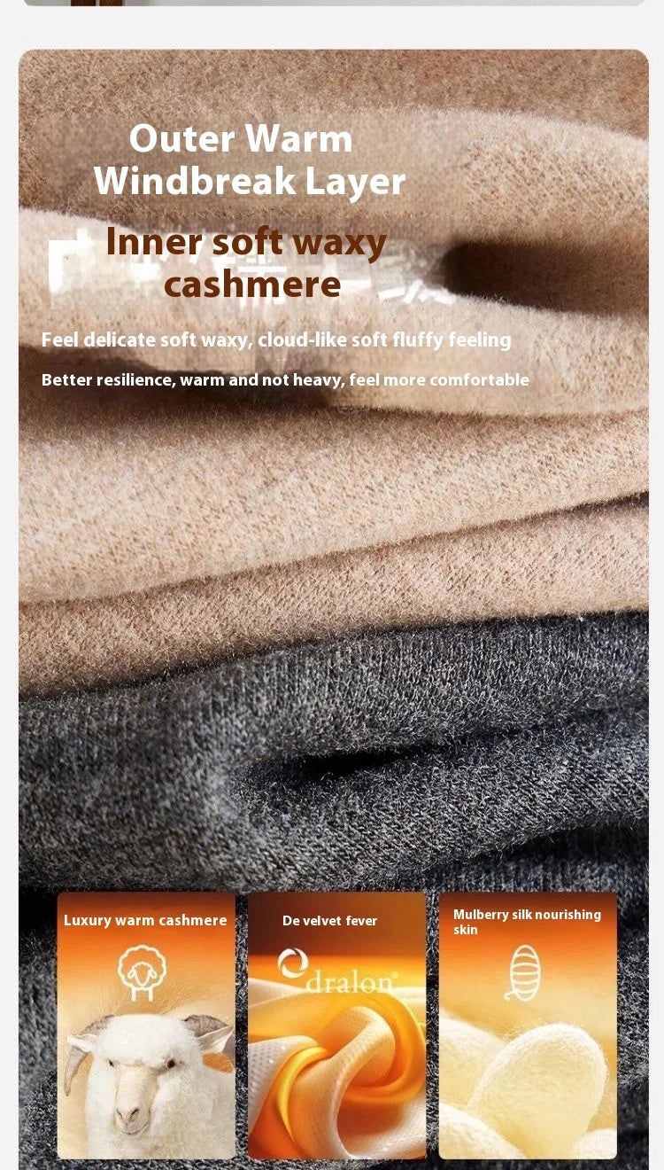 Women's Luxurious Cashmere Silk Striped Thermal Suit for Ultimate Comfort – Fall & Winter Bottoming Underwear"