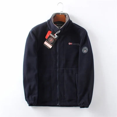 Men's DIMUSI Polartec Fleece Windbreaker Jacket - Experience Ultimate Warmth for Winter Adventures.