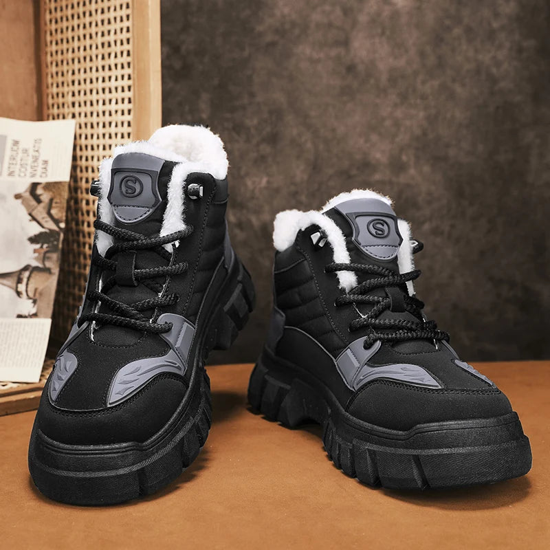 Men's Malunsen Waterproof High-Top Hiking Shoes - Lightweight & Warm