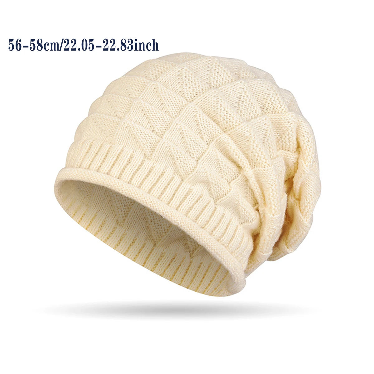 Women's Chunky Slouch Beanie Hat with Ear Warmers -Four Seasons