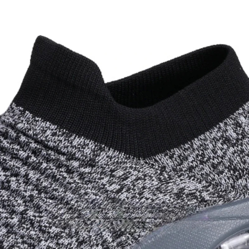 Women's Orthopedic Air Cushion Sneakers - Breathable Mesh Slip-On Platform Walking Shoes - Lightweight Non-Slip Tennis Shoes