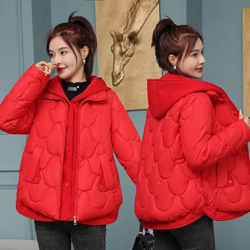 Women's 2024 winter Parka Coat-Thick and Warm Padded Outerwear.