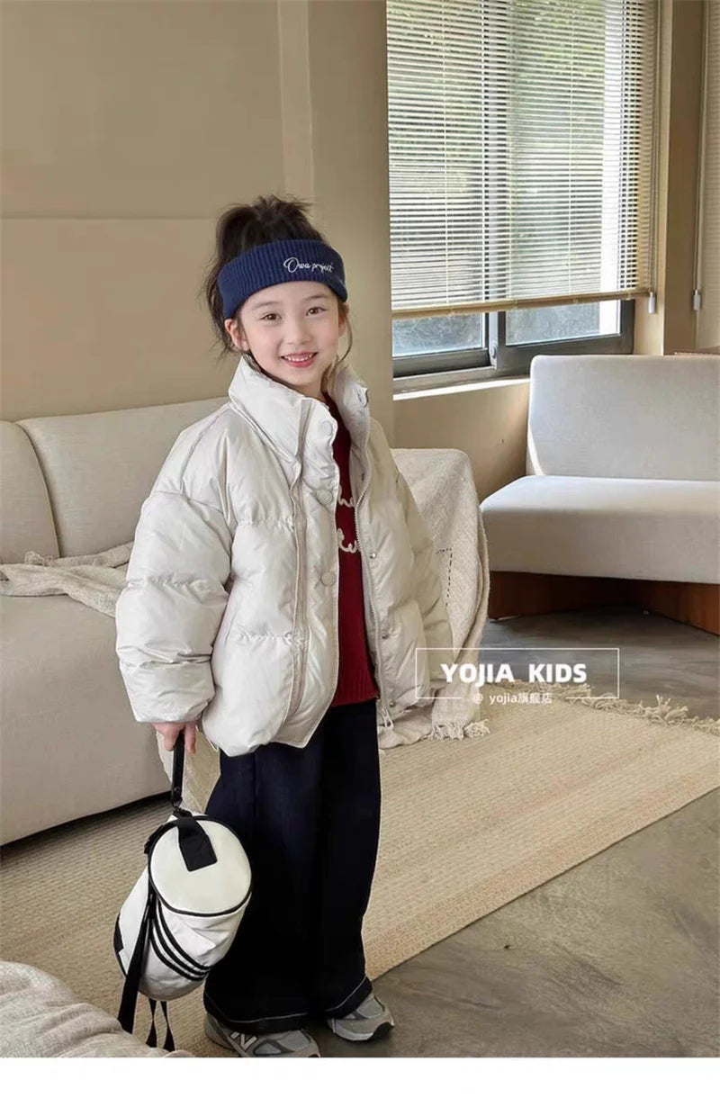 Unisex Kids Winter Puffer Jacket - Warm Cotton Down Coat for Boys & Girls (3-12 Years)