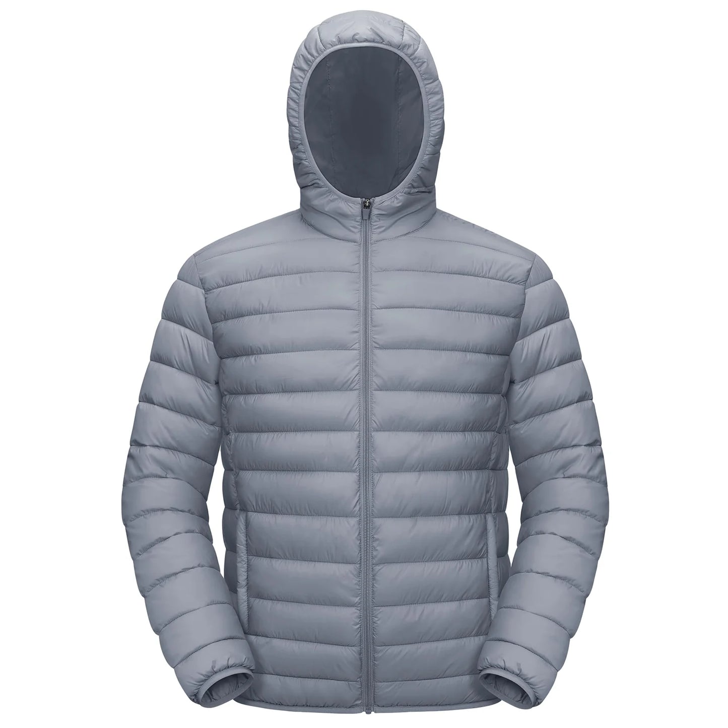 Men's TACVASEN Lightweight Water-Repellent Puffer Jacket - Cozy Insulated Hooded Windbreaker for Ultimate Comfort"