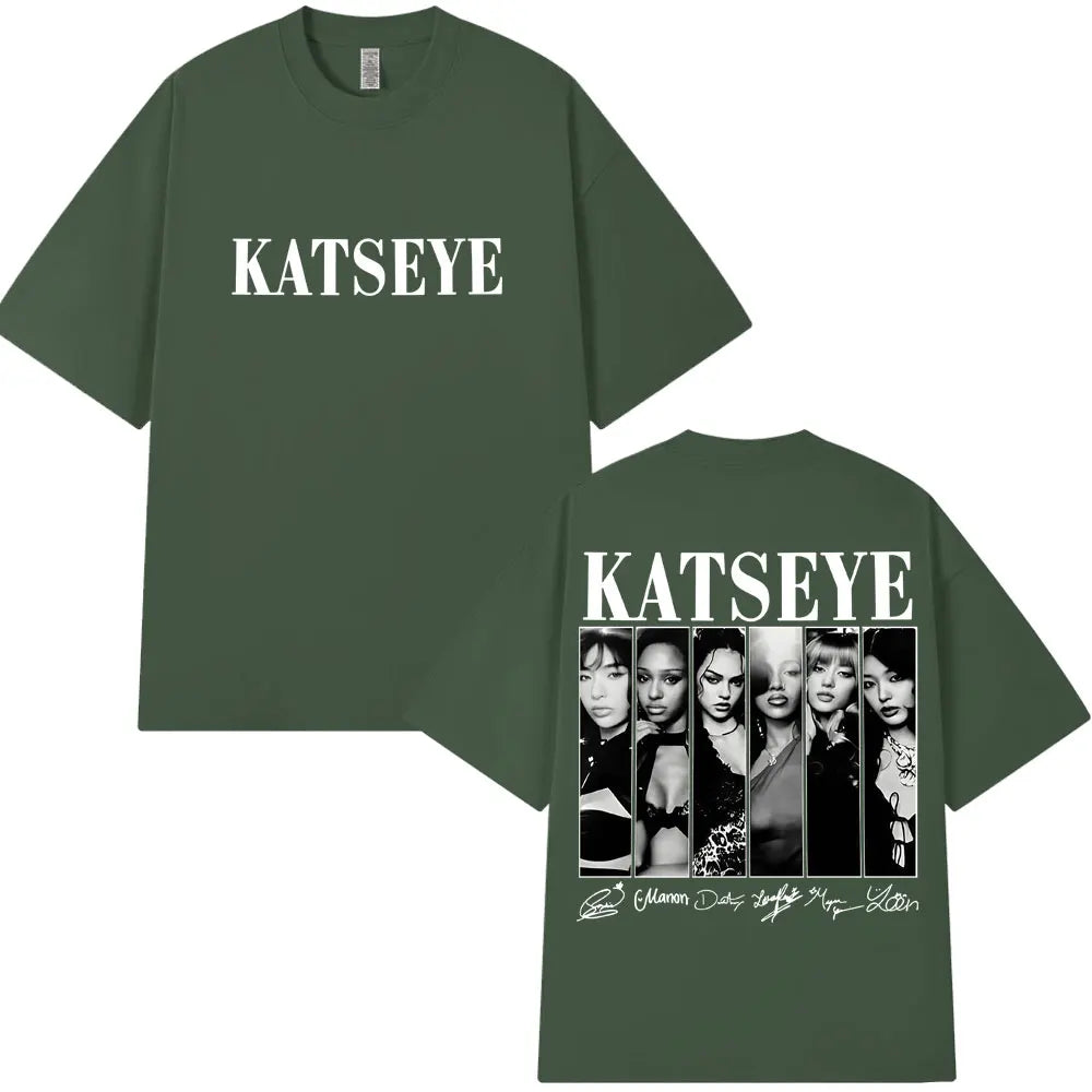 Women's Katseye Graphic Oversized Tee | Cotton Streetwear T-Shirt | Kpop Fan Style.