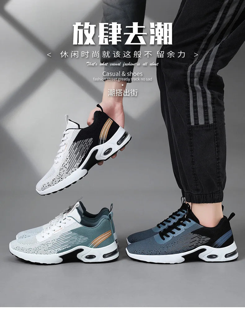 Men's MDNG  Air Mesh Running Sneakers — Breathable Lace-Up Sports Shoes | Lightweight Anti-Odor Casual Trainers for Spring & Autumn
