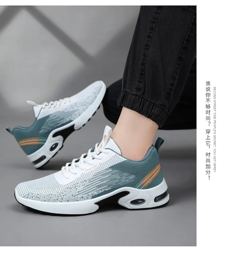 Men's MDNG  Air Mesh Running Sneakers — Breathable Lace-Up Sports Shoes | Lightweight Anti-Odor Casual Trainers for Spring & Autumn