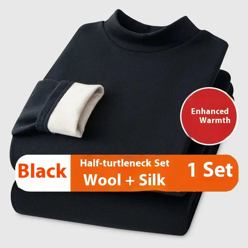 Unisex Premium Thermal Underwear Set - Cashmere Silk Winter Base Layer for Men & Women